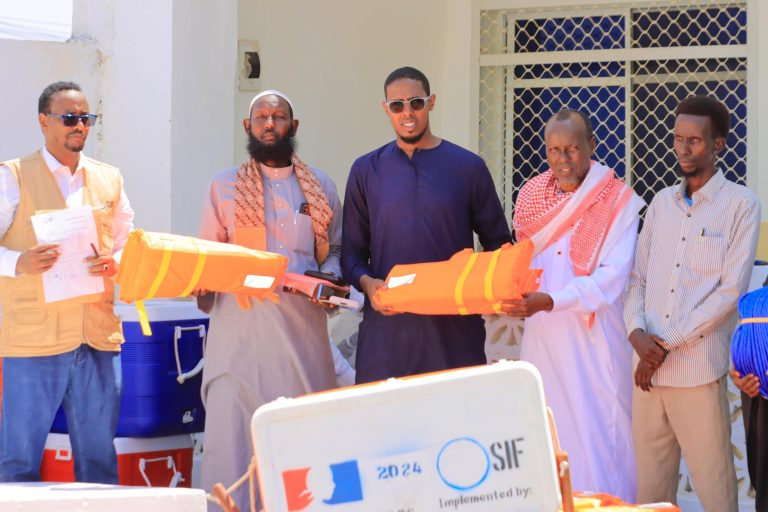 Handing over of Fishing Equipment to Jubaland Fisheries Cooperatives.